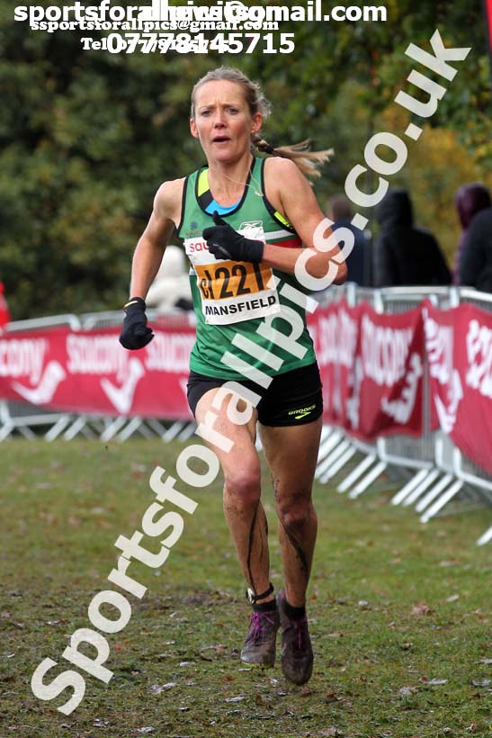 Senior women, National Cross Country Relay Champs., Berry Hill Park, Mansfield.  Photo: David T. Hewitson/Sports for All Pics